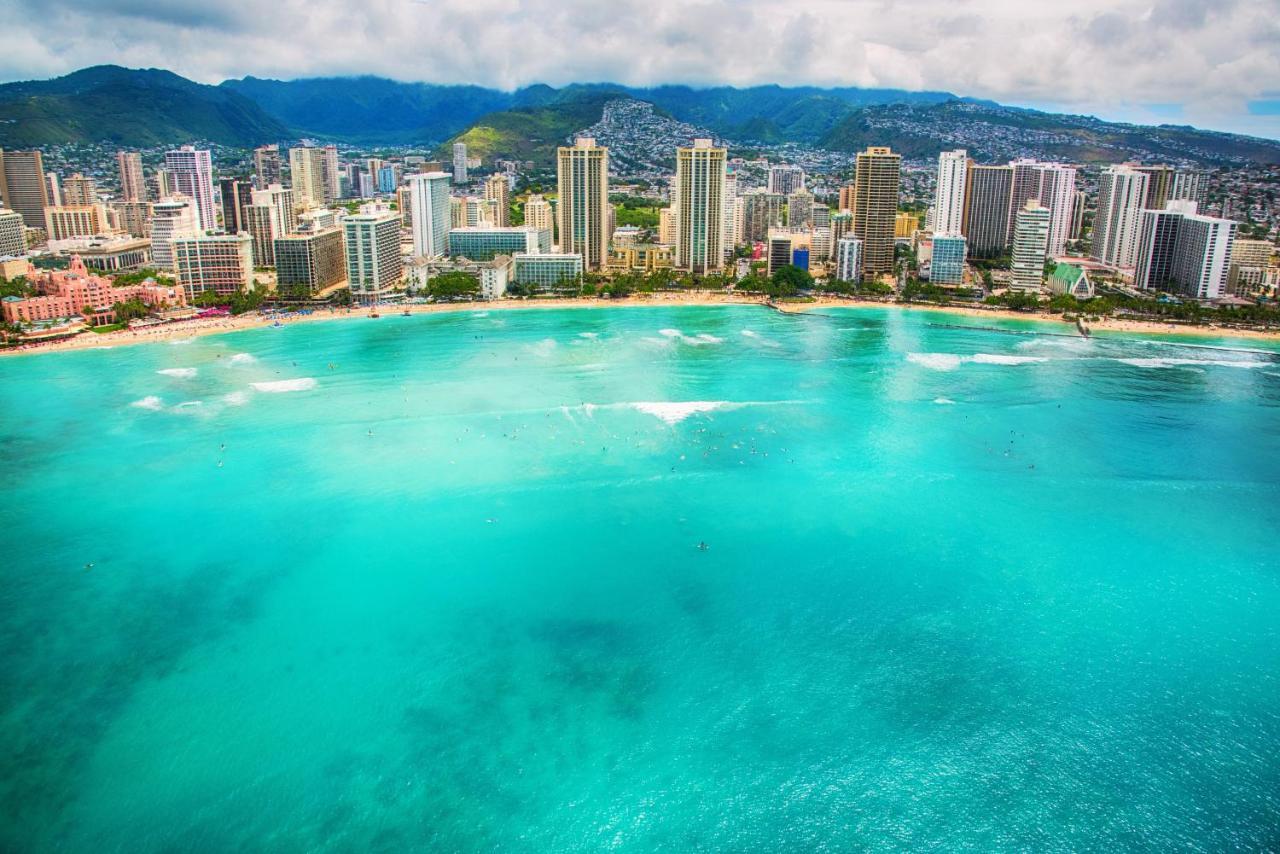 Aqua Palms Waikiki Ocean View Lanai Parking Included Honolulu Exterior foto